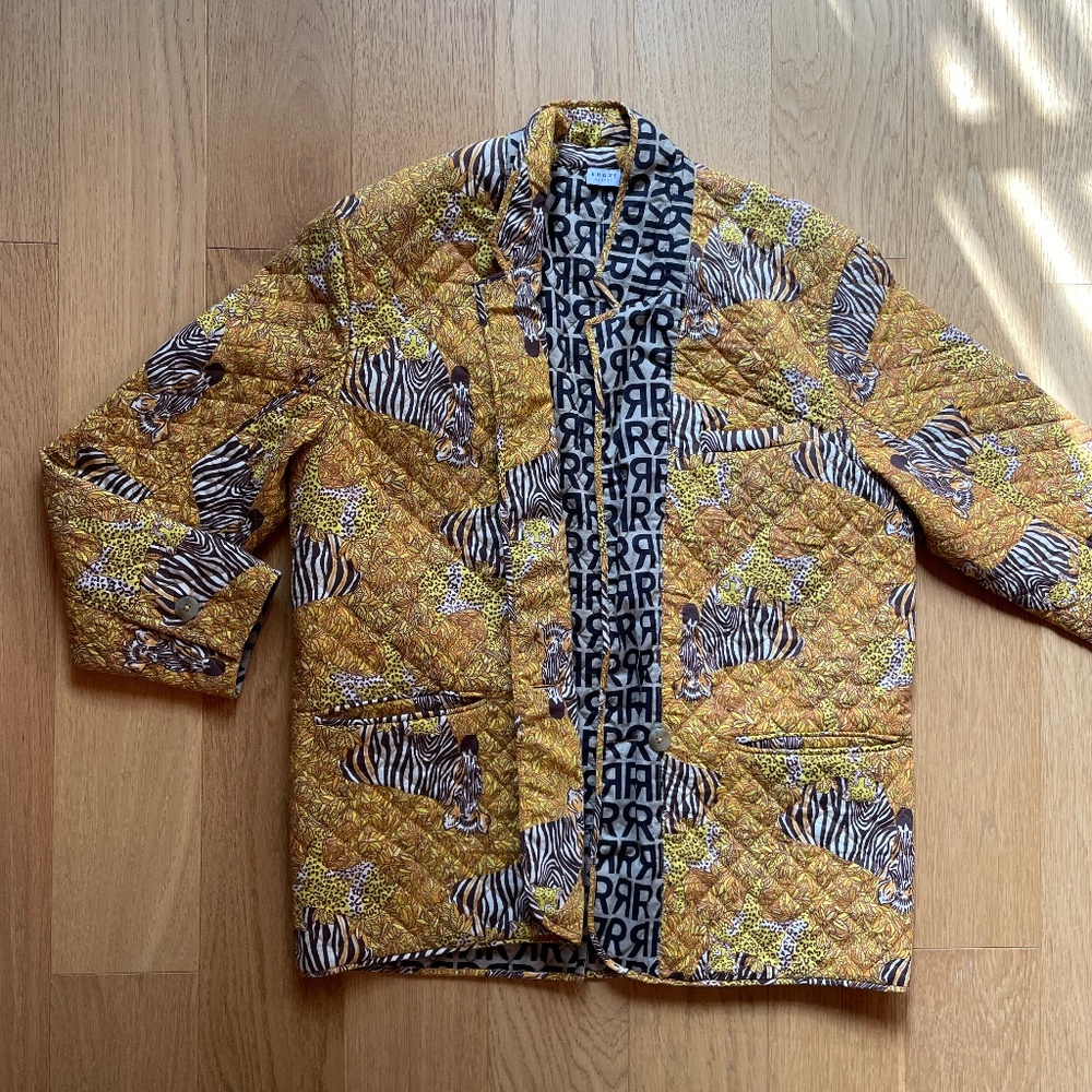RHODE quilted logo zebra jacket
